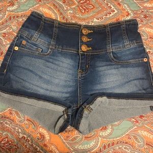 High rise denim shorts size 5